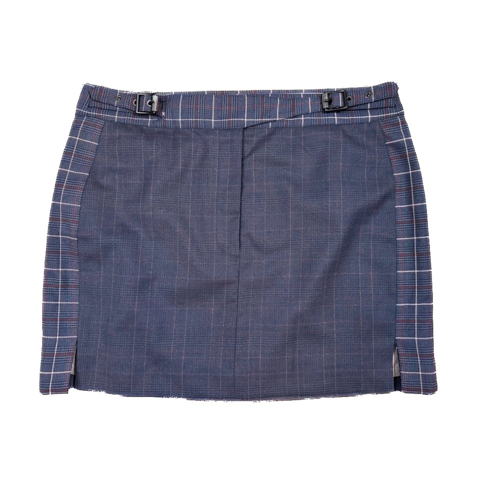 Rag & Bone Navy Plaid Mini Skirt